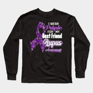 I Wear Purple For My Best Friend Lupus Awareness Long Sleeve T-Shirt